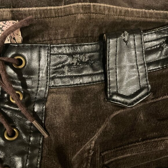 Y2K Buffalo lace up Corduroy Pants - Picture 8 of 9